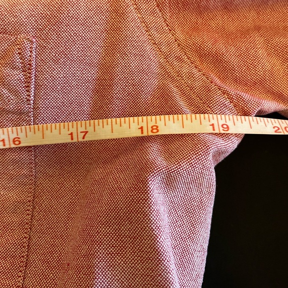 Saturdays Surf NYC Boucle Oxford Long Sleeve Button Front Cotton Shirt Red Small - Picture 8 of 15